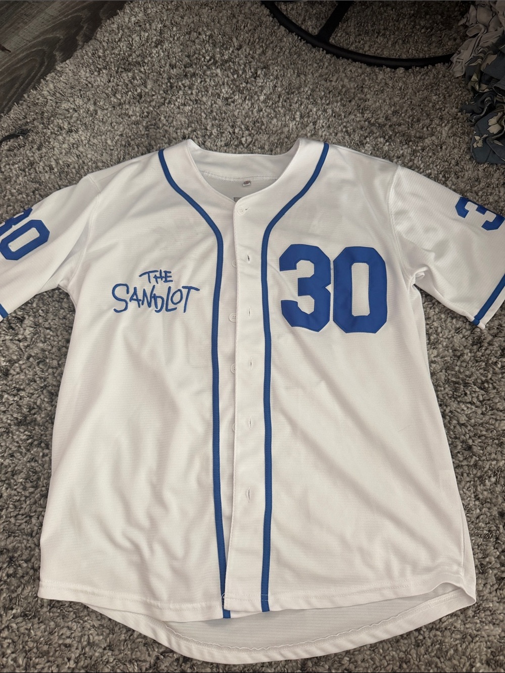 White & Blue 'The Sandlot' Baseball Jersey
